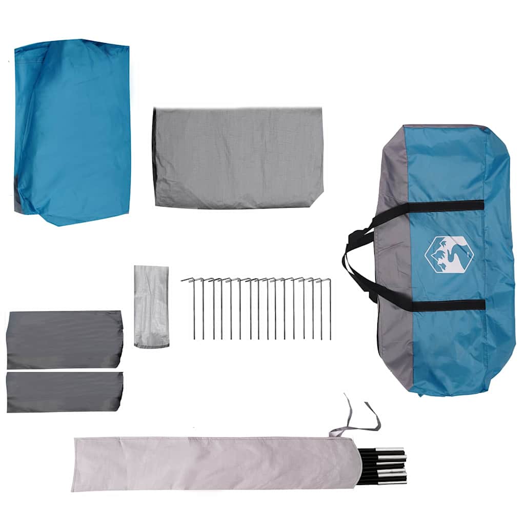 Familietent voor 10 personen Blauw en Grijs 460 x 430 x 214 cm is nu te koop bij PeponiXL, paradijselijk wonen!