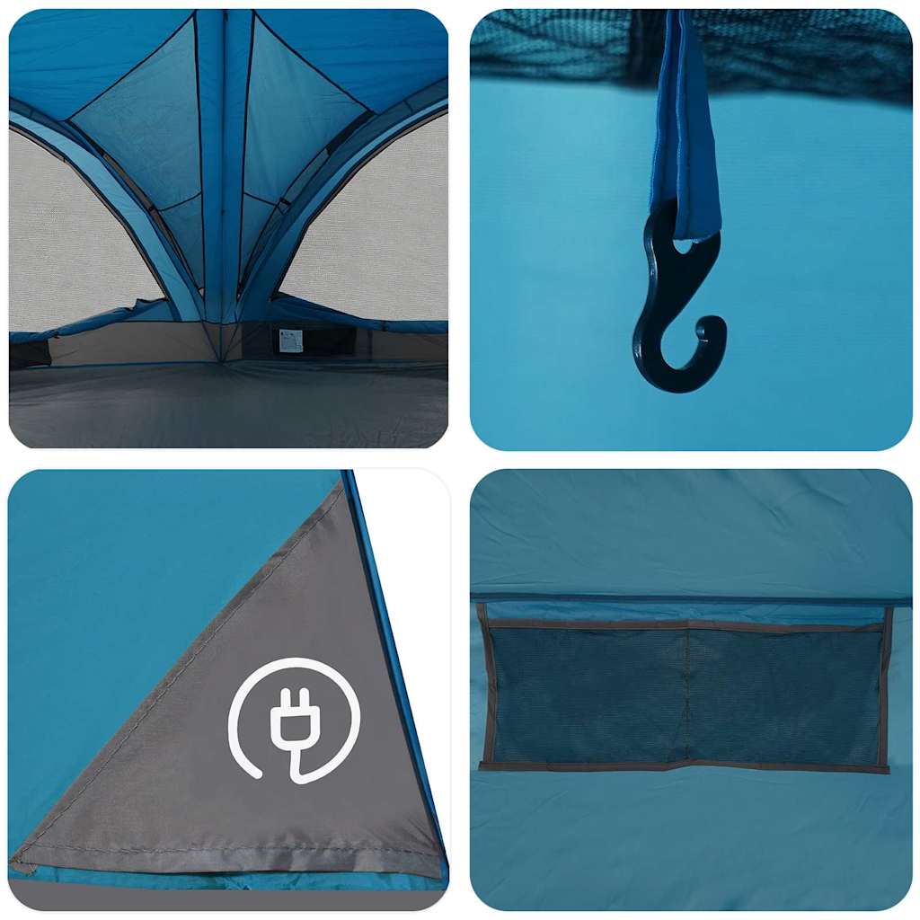 Familietent voor 10 personen Blauw en Grijs 460 x 430 x 214 cm is nu te koop bij PeponiXL, paradijselijk wonen!