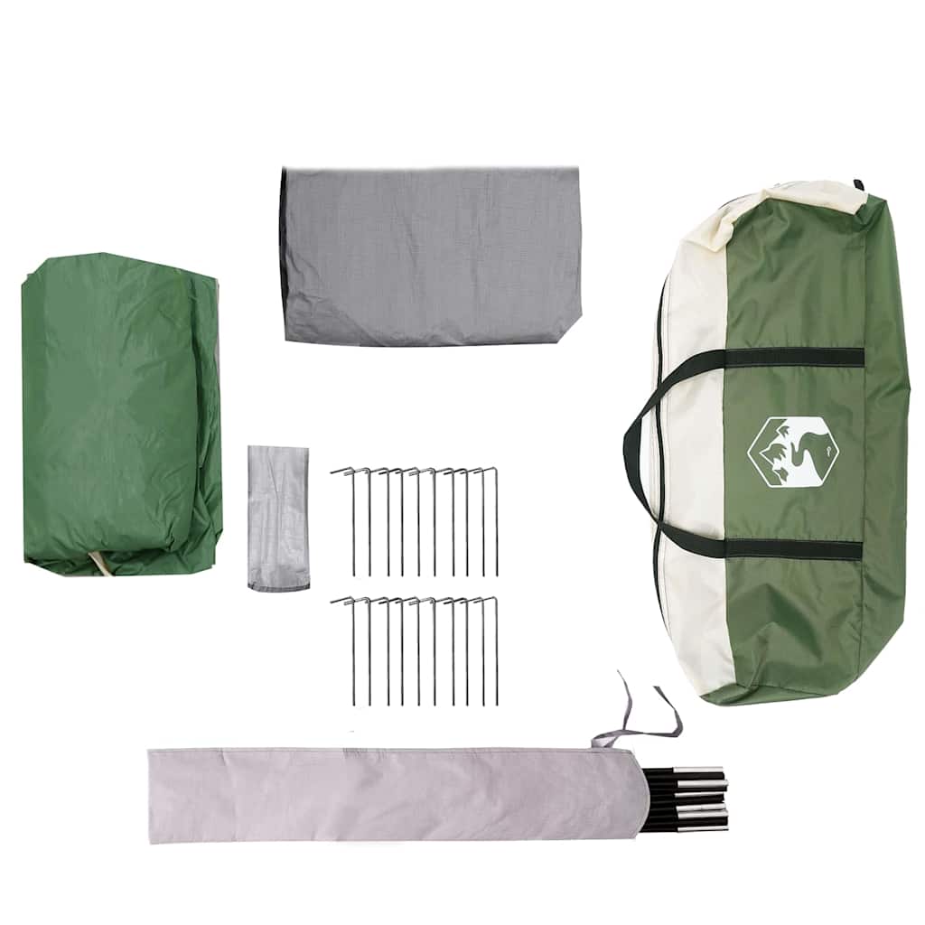 Familietent voor 4 Personen Groen en Wit 324 x 255 x 230 cm is nu te koop bij PeponiXL, paradijselijk wonen!