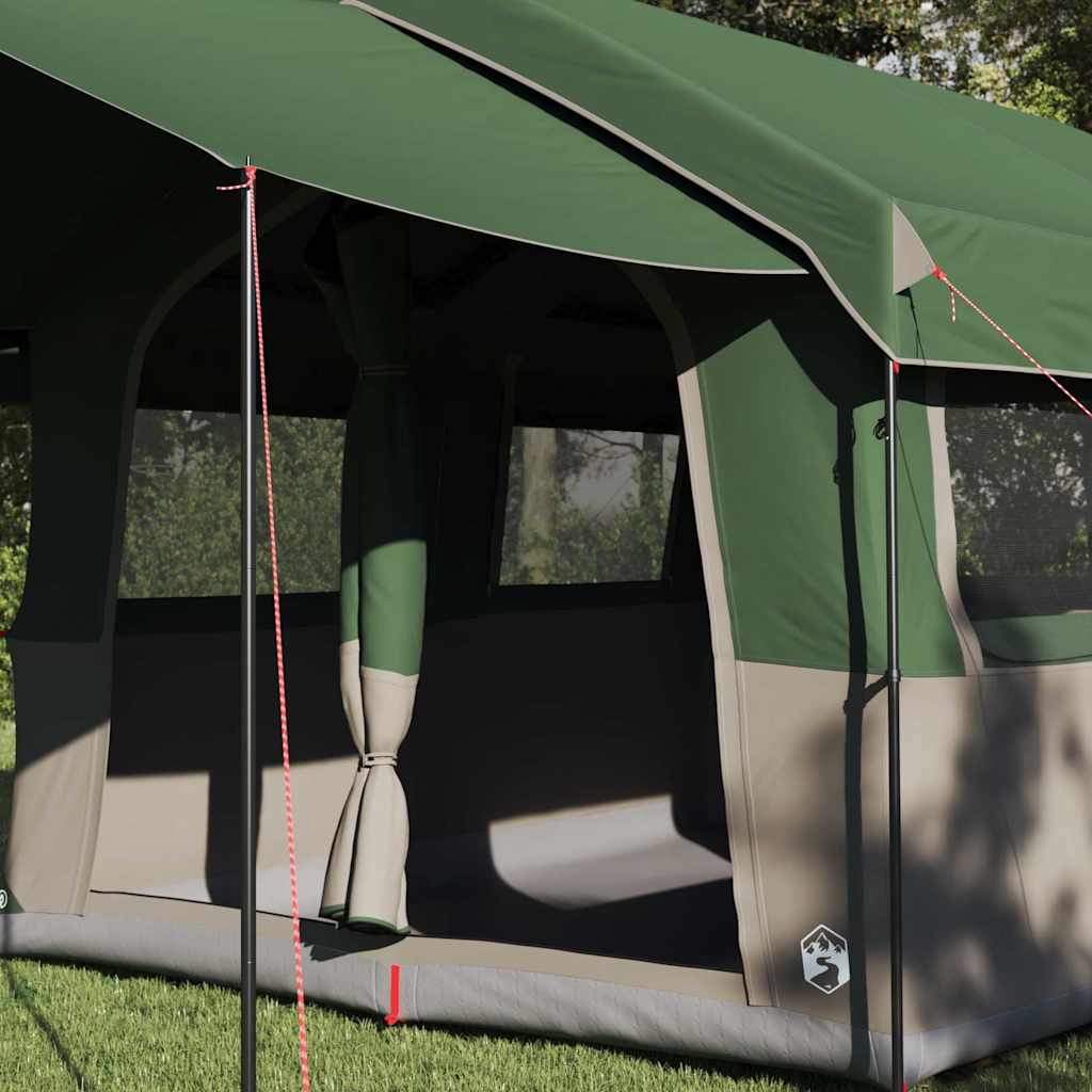 Familietent voor 4 Personen Groen en Wit 324 x 255 x 230 cm is nu te koop bij PeponiXL, paradijselijk wonen!
