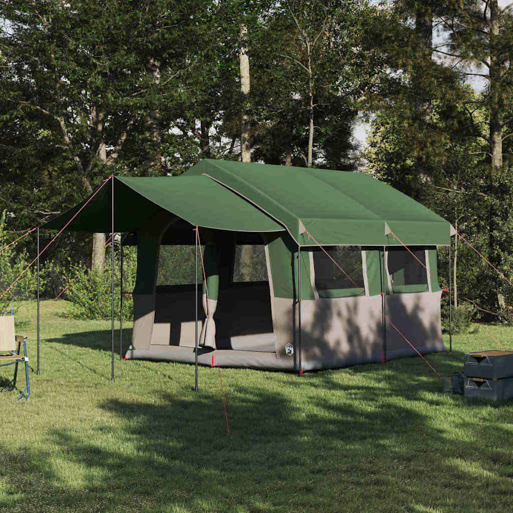 Familietent voor 4 Personen Groen en Wit 324 x 255 x 230 cm is nu te koop bij PeponiXL, paradijselijk wonen!