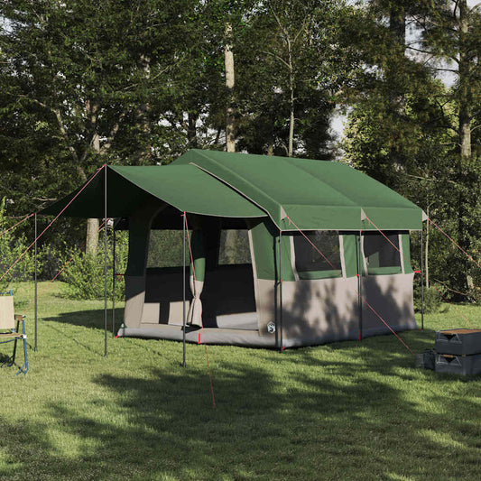 Familietent voor 4 Personen Groen en Wit 324 x 255 x 230 cm is nu te koop bij PeponiXL, paradijselijk wonen!