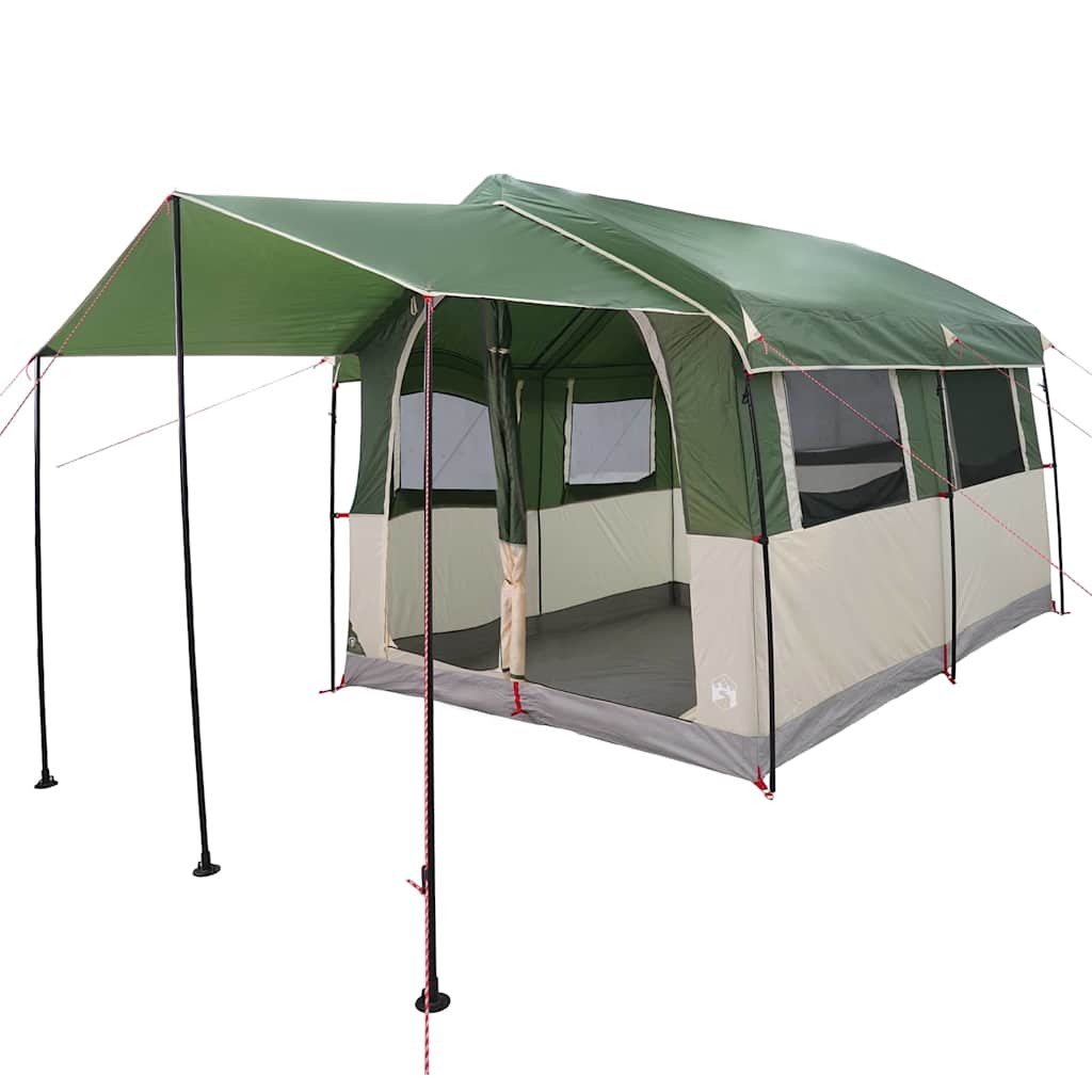 Familietent voor 4 Personen Groen en Wit 324 x 255 x 230 cm is nu te koop bij PeponiXL, paradijselijk wonen!
