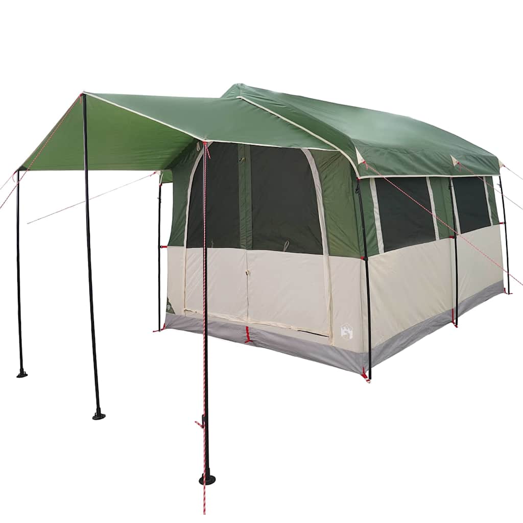 Familietent voor 4 Personen Groen en Wit 324 x 255 x 230 cm is nu te koop bij PeponiXL, paradijselijk wonen!
