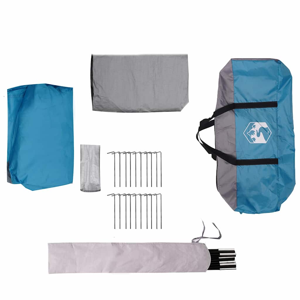 Familietent voor 4 Personen Blauw en Grijs 324 x 255 x 230 cm is nu te koop bij PeponiXL, paradijselijk wonen!