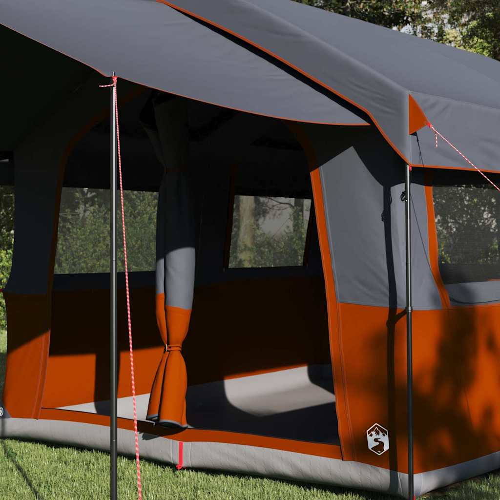 Familietent voor 4 Personen Grijs en Oranje 324 x 255 x 230 cm is nu te koop bij PeponiXL, paradijselijk wonen!