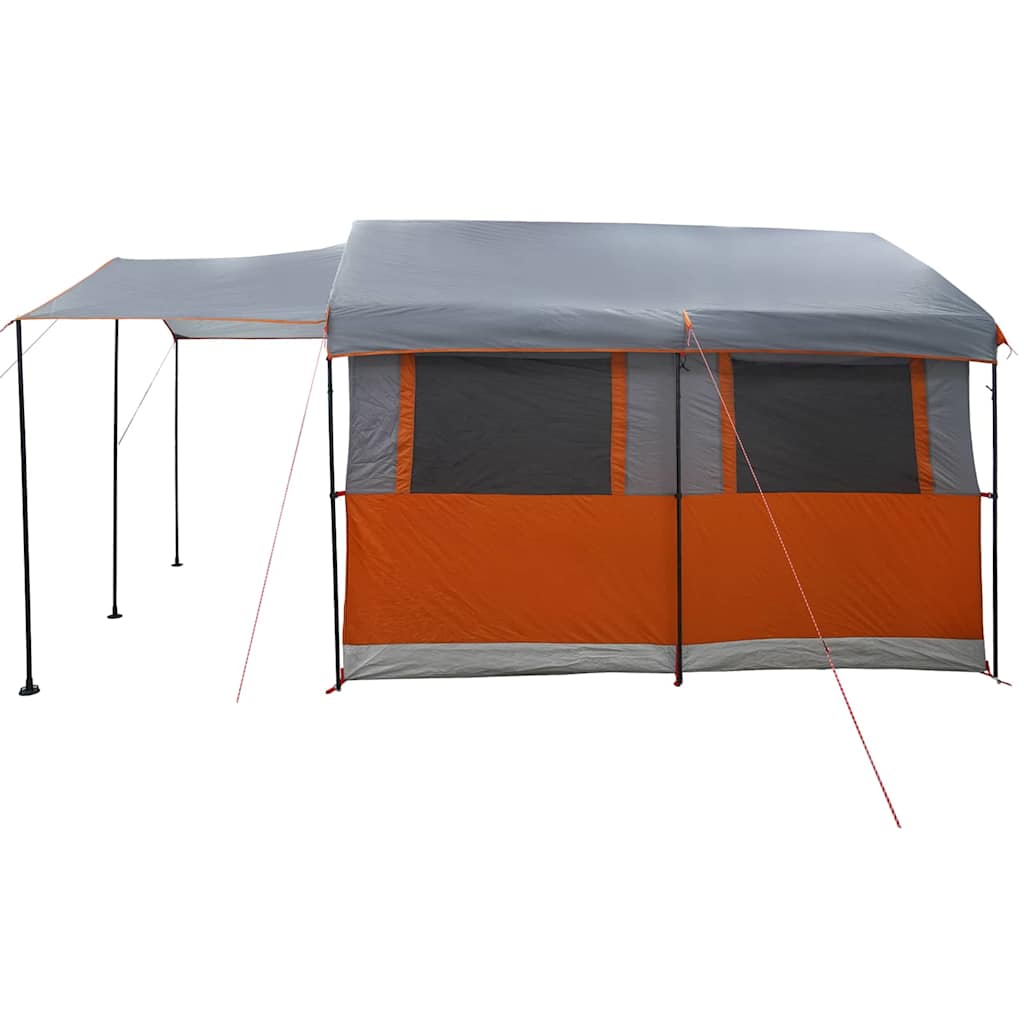 Familietent voor 4 Personen Grijs en Oranje 324 x 255 x 230 cm is nu te koop bij PeponiXL, paradijselijk wonen!