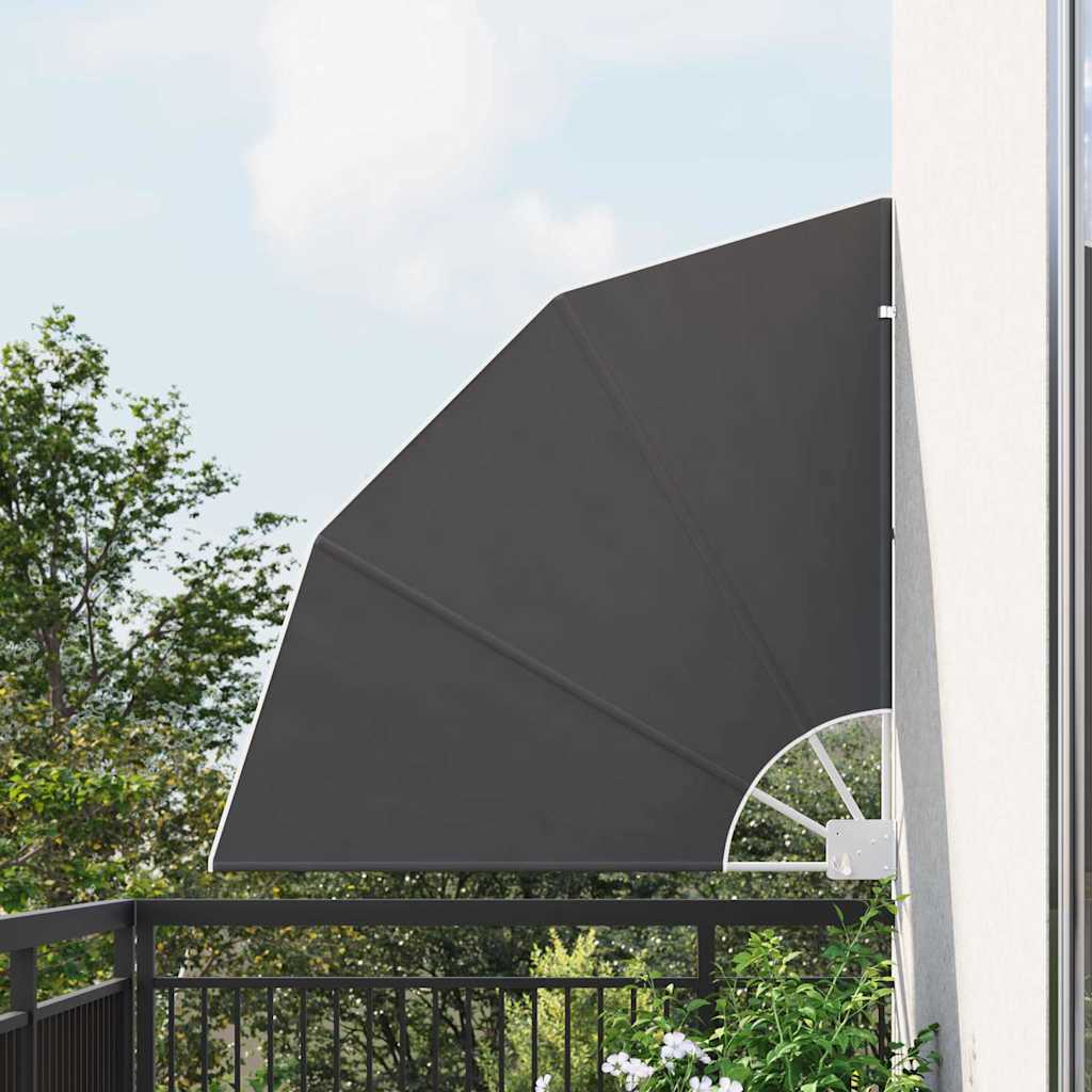 Balkon Privacy Scherm Zwart 115 x 115 cm Polyester is nu te koop bij PeponiXL, paradijselijk wonen!