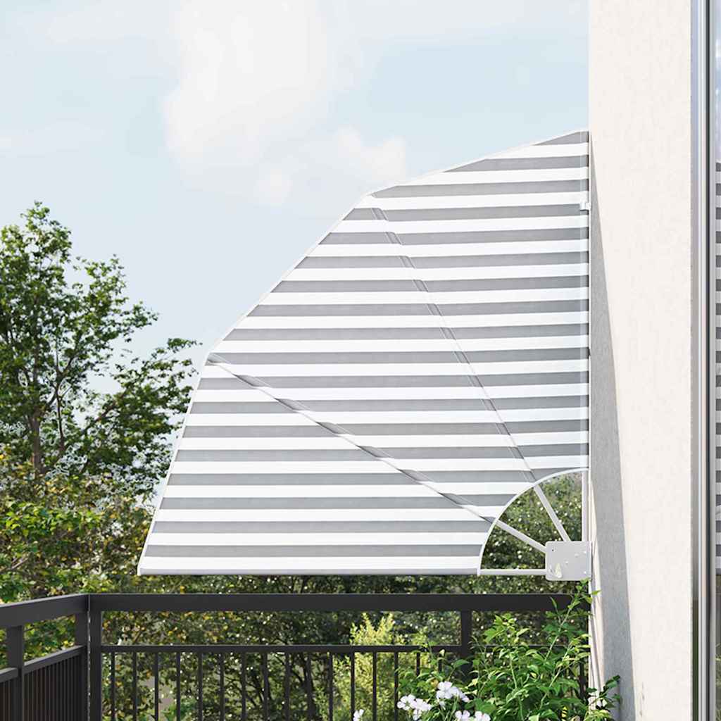 Balkon Privacy Scherm Antraciet en Wit 115 x 115 cm Polyester is nu te koop bij PeponiXL, paradijselijk wonen!