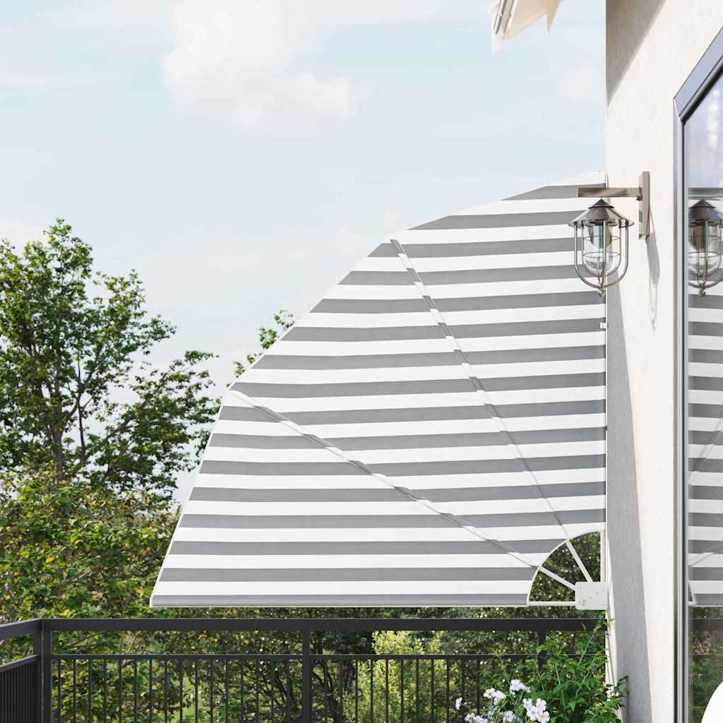 Balkon Privacy Scherm Antraciet en Wit 160 x 160 cm Polyester is nu te koop bij PeponiXL, paradijselijk wonen!