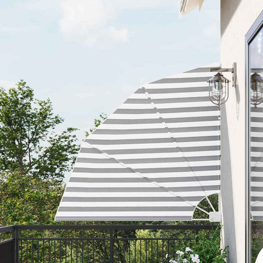 Balkon Privacy Scherm Antraciet en Wit 160 x 160 cm Polyester is nu te koop bij PeponiXL, paradijselijk wonen!