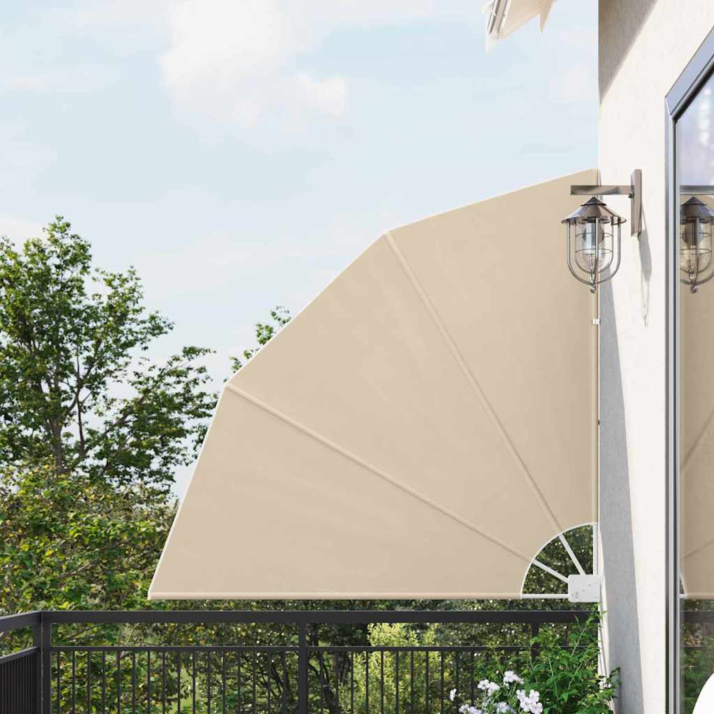 Balkon Privacy Scherm Beige 140 x 140 cm Polyester is nu te koop bij PeponiXL, paradijselijk wonen!
