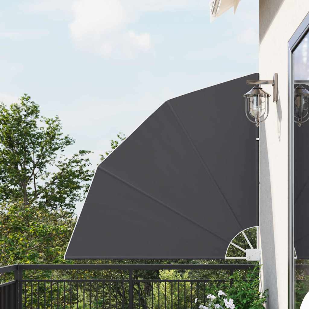 Balkon Privacy Scherm Zwart 140 x 140 cm Polyester is nu te koop bij PeponiXL, paradijselijk wonen!