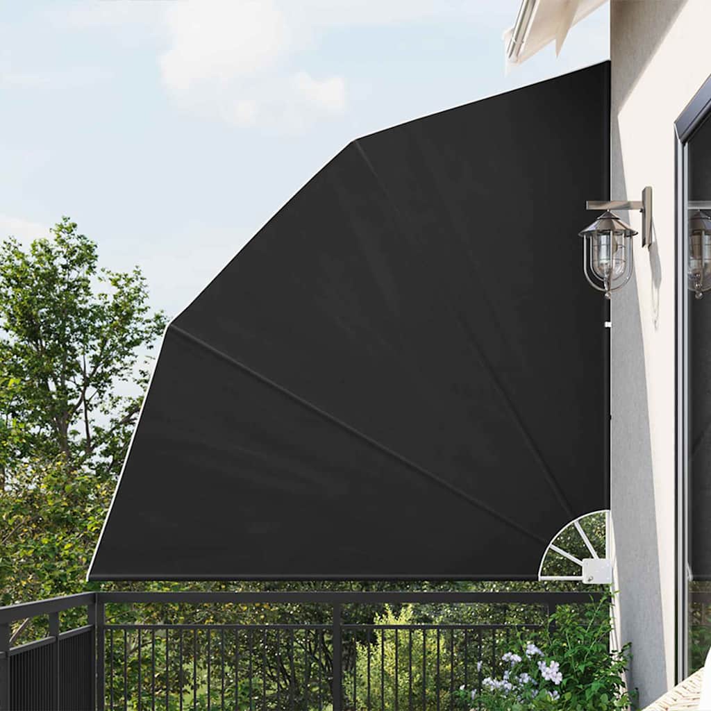 Balkon Privacy Scherm 210 x 210 cm Polyester Antracietkleurig is nu te koop bij PeponiXL, paradijselijk wonen!
