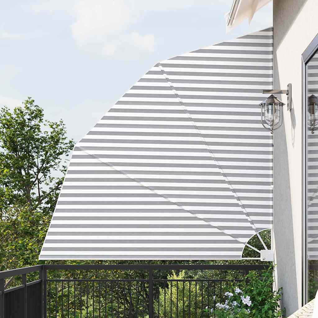 Balkon Privacy Scherm Antraciet en Wit 210 x 210 cm Polyester is nu te koop bij PeponiXL, paradijselijk wonen!