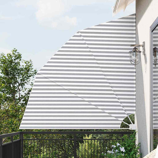 Balkon Privacy Scherm Antraciet en Wit 210 x 210 cm Polyester is nu te koop bij PeponiXL, paradijselijk wonen!