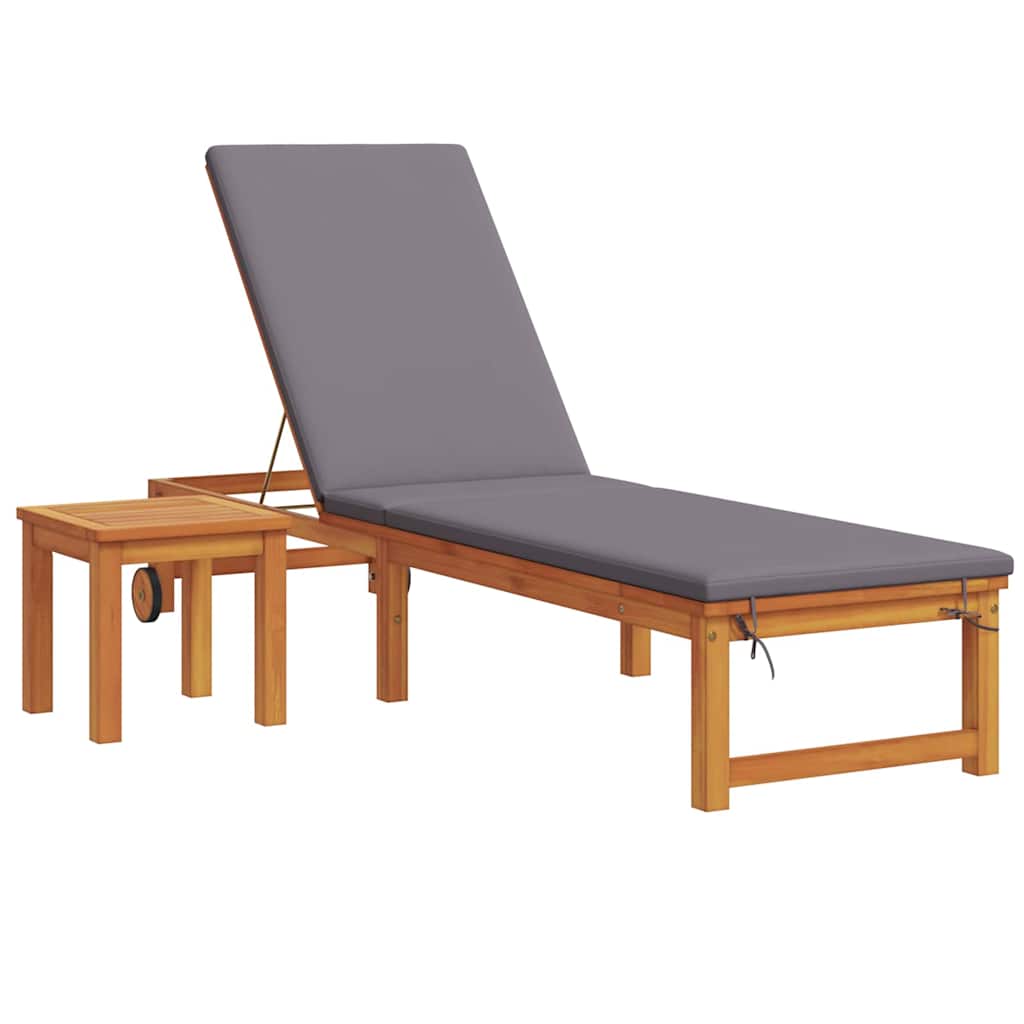 Ligstoel 2 pcs Bruin Massief Acaciahout is nu te koop bij PeponiXL, paradijselijk wonen!