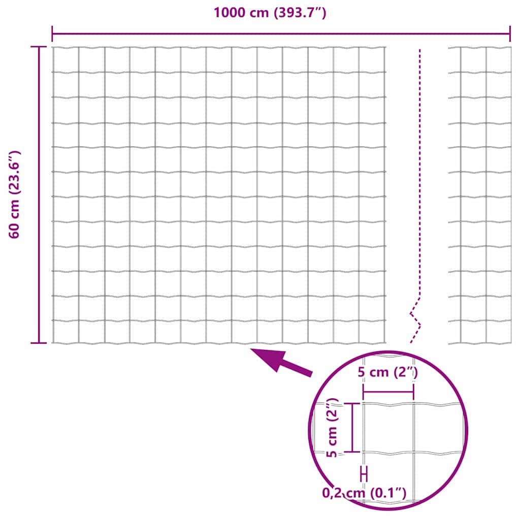 Euro Hek 0,6 x 10 m PVC-gecoat ijzer is nu te koop bij PeponiXL, paradijselijk wonen!