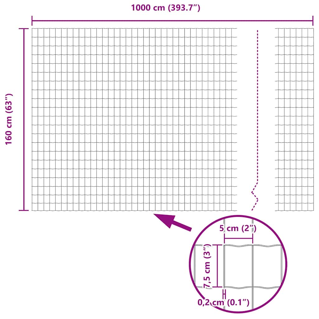 Euro Hek 1,6 x 10 m PVC-gecoat ijzer is nu te koop bij PeponiXL, paradijselijk wonen!