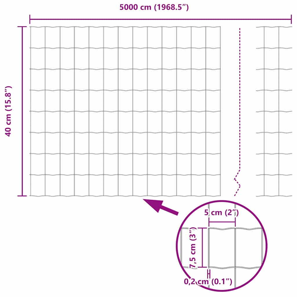 Euro Hek 0,4 x 50 m PVC-gecoat ijzer is nu te koop bij PeponiXL, paradijselijk wonen!