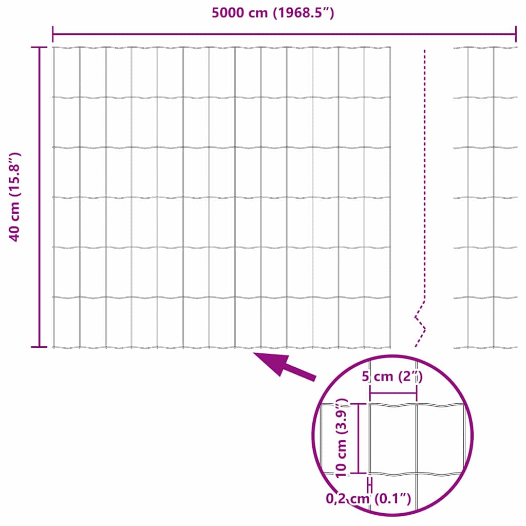 Euro Hek 0,4 x 50 m PVC-gecoat ijzer is nu te koop bij PeponiXL, paradijselijk wonen!