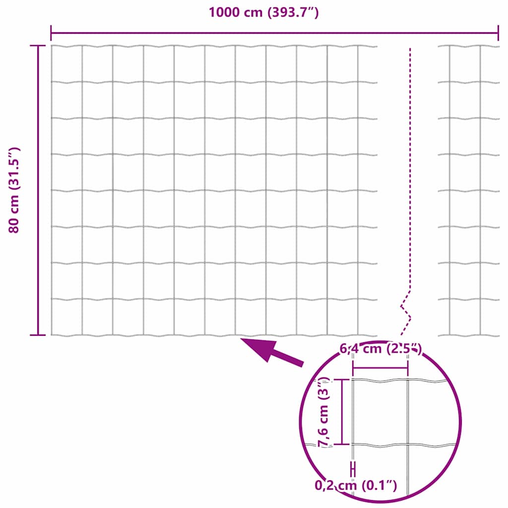 Euro Hek 0,8 x 10 m PVC-gecoat ijzer is nu te koop bij PeponiXL, paradijselijk wonen!