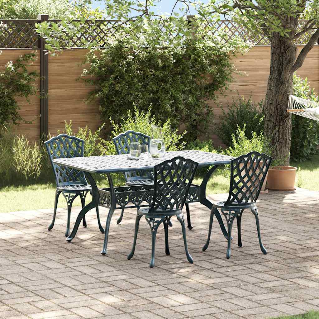 Tuin eettafelset 5 pcs Groen Aluminium is nu te koop bij PeponiXL, paradijselijk wonen!