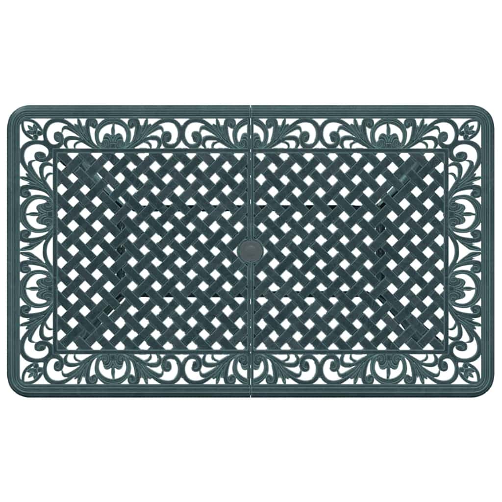 Tuin eettafelset 7 pcs Groen Aluminium