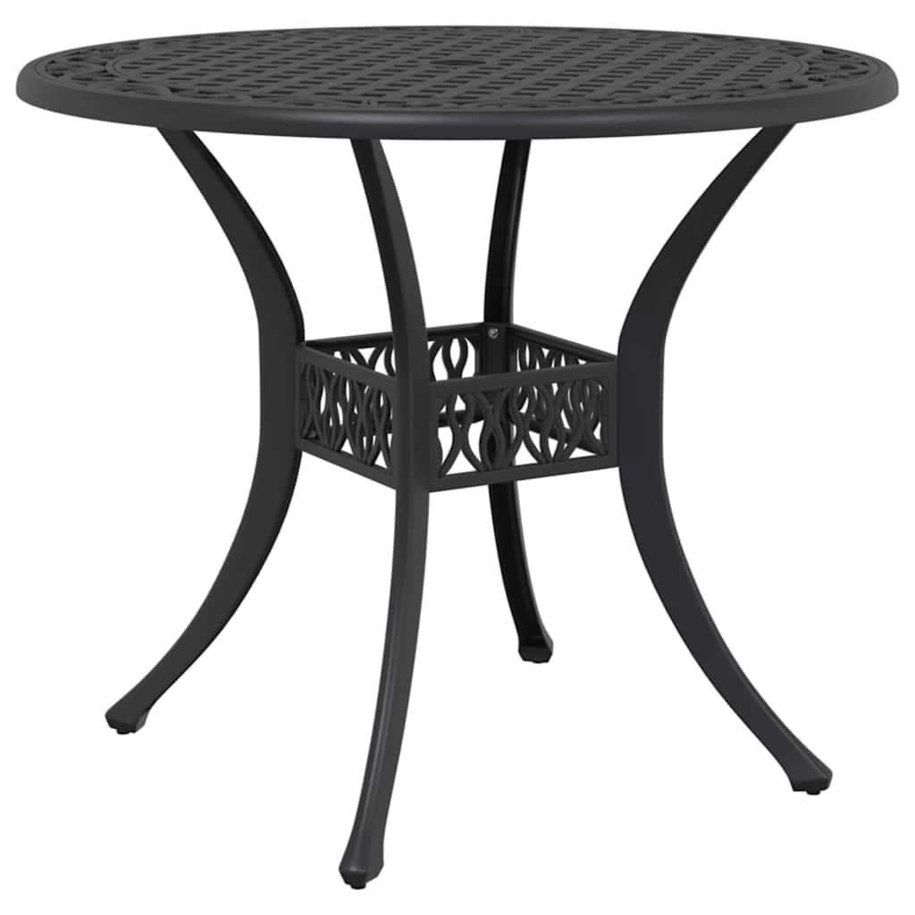 Tuin eettafelset 7 st Zwart Aluminium