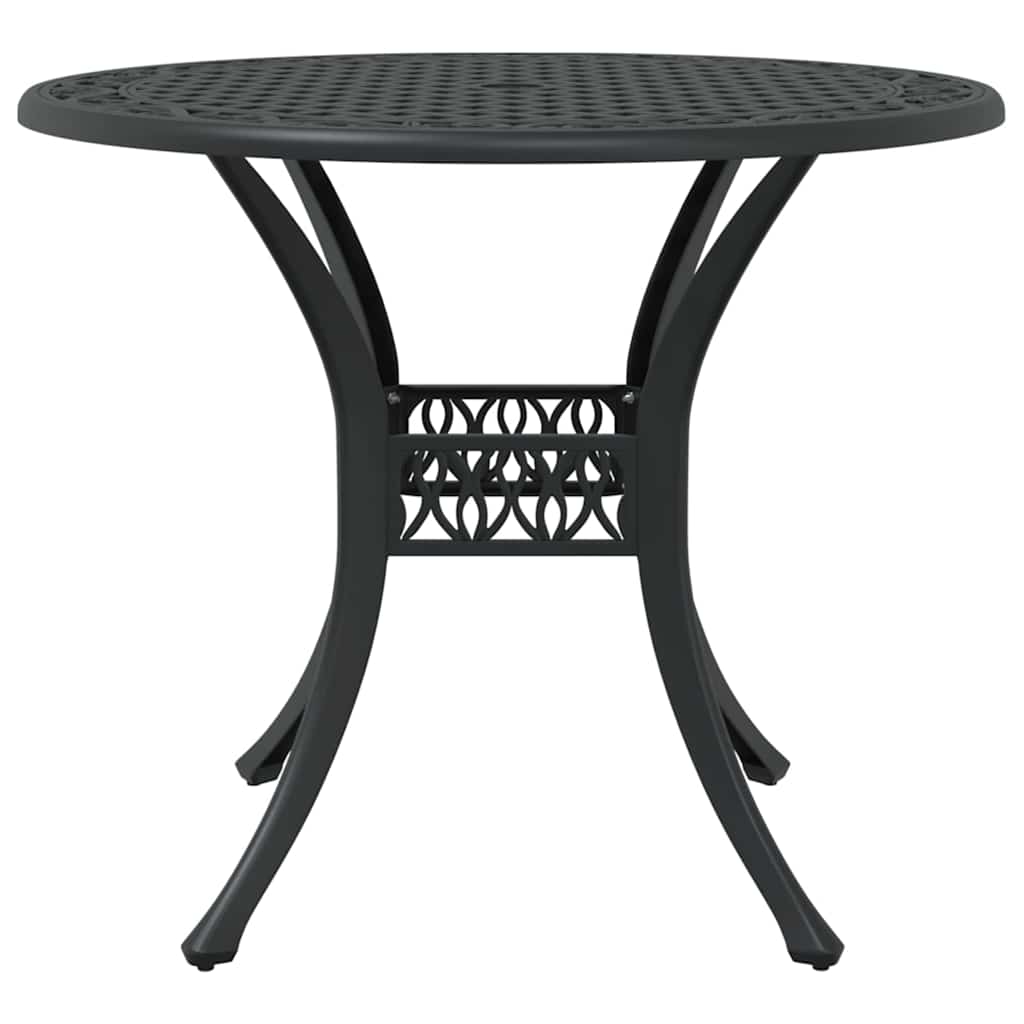 Tuin eettafelset 7 st Zwart Aluminium