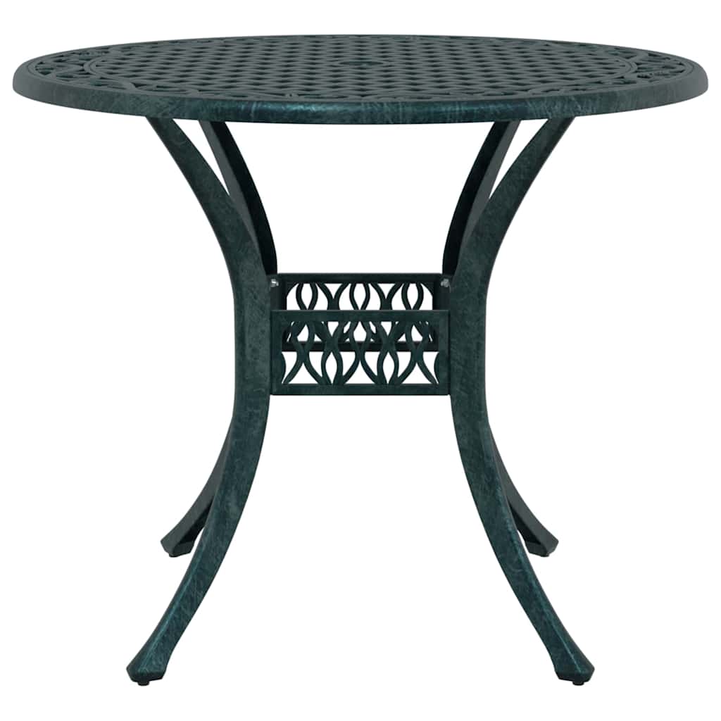 Tuin eettafelset 5 st Groen Aluminium