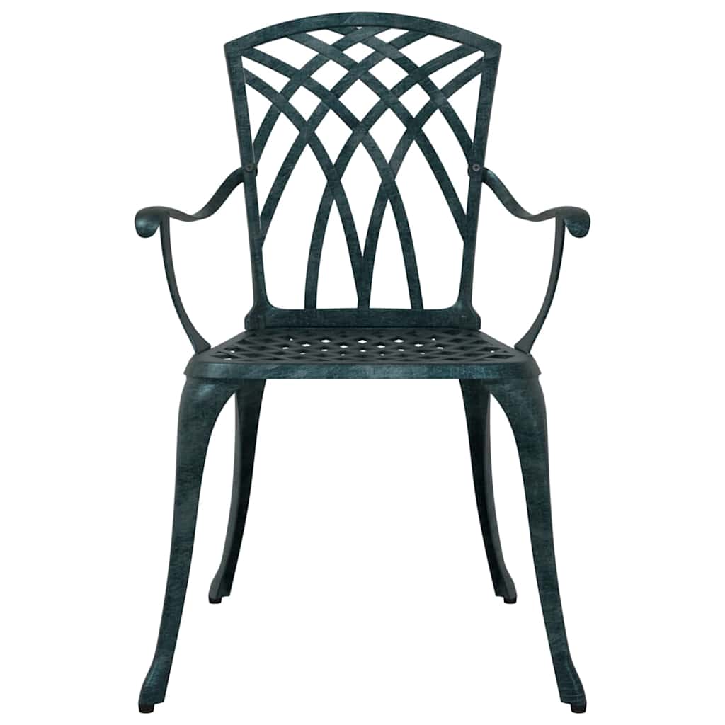Tuin eettafelset 5 st Groen Aluminium