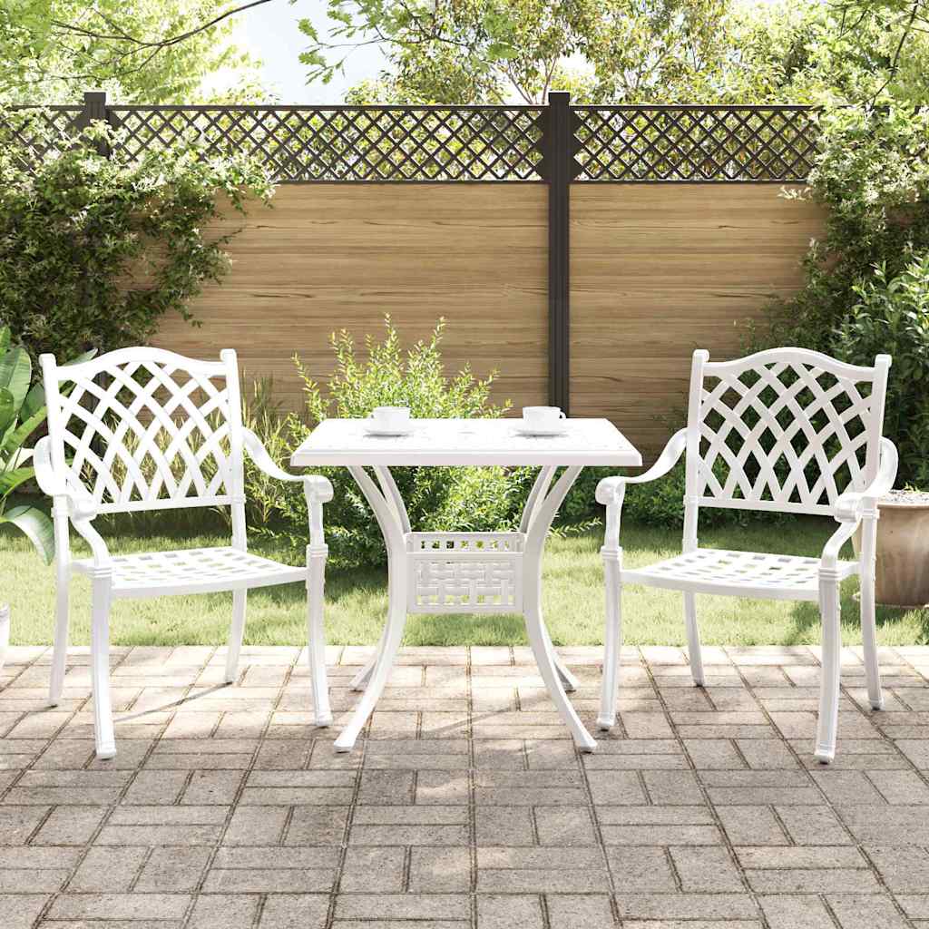Tuinset 3 pcs Wit Gegoten aluminium is nu te koop bij PeponiXL, paradijselijk wonen!