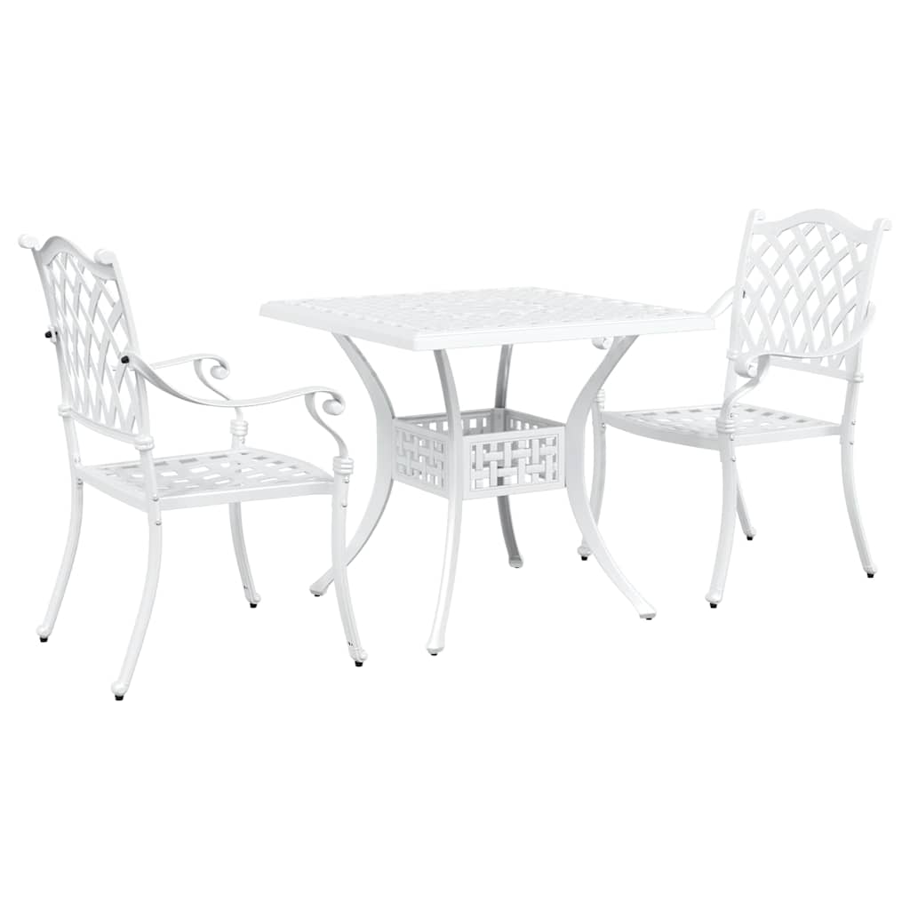 Tuinset 3 pcs Wit Gegoten aluminium is nu te koop bij PeponiXL, paradijselijk wonen!