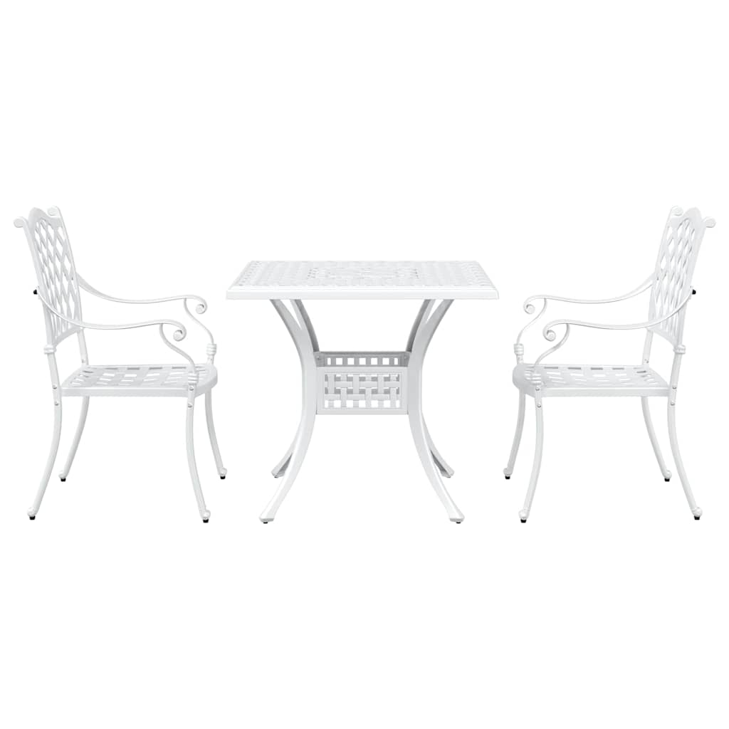 Tuinset 3 pcs Wit Gegoten aluminium is nu te koop bij PeponiXL, paradijselijk wonen!