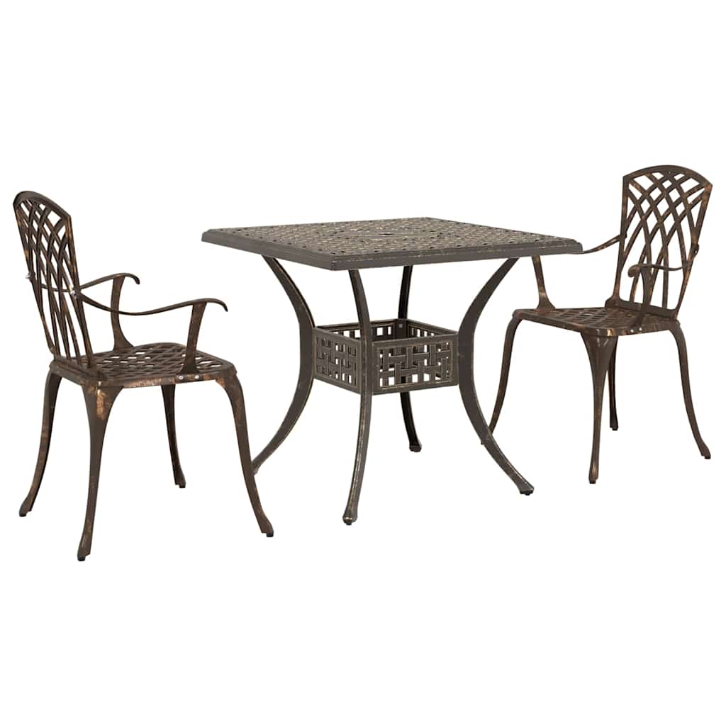 Tuinset 3 pcs Brons Gegoten aluminium is nu te koop bij PeponiXL, paradijselijk wonen!