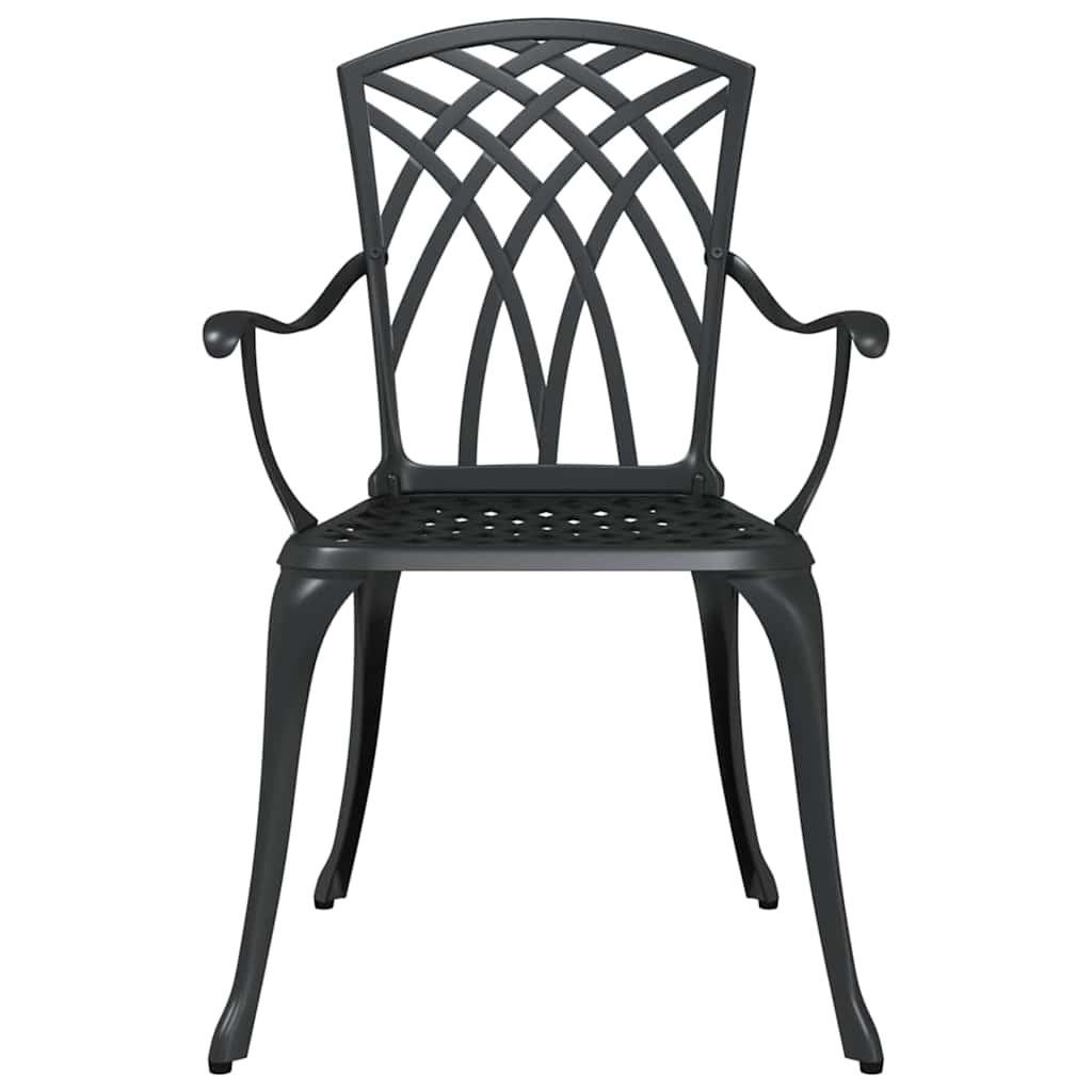 Tuinset 5 pcs Zwart Gegoten aluminium is nu te koop bij PeponiXL, paradijselijk wonen!