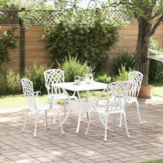 Tuinset 5 pcs Wit Gegoten aluminium is nu te koop bij PeponiXL, paradijselijk wonen!