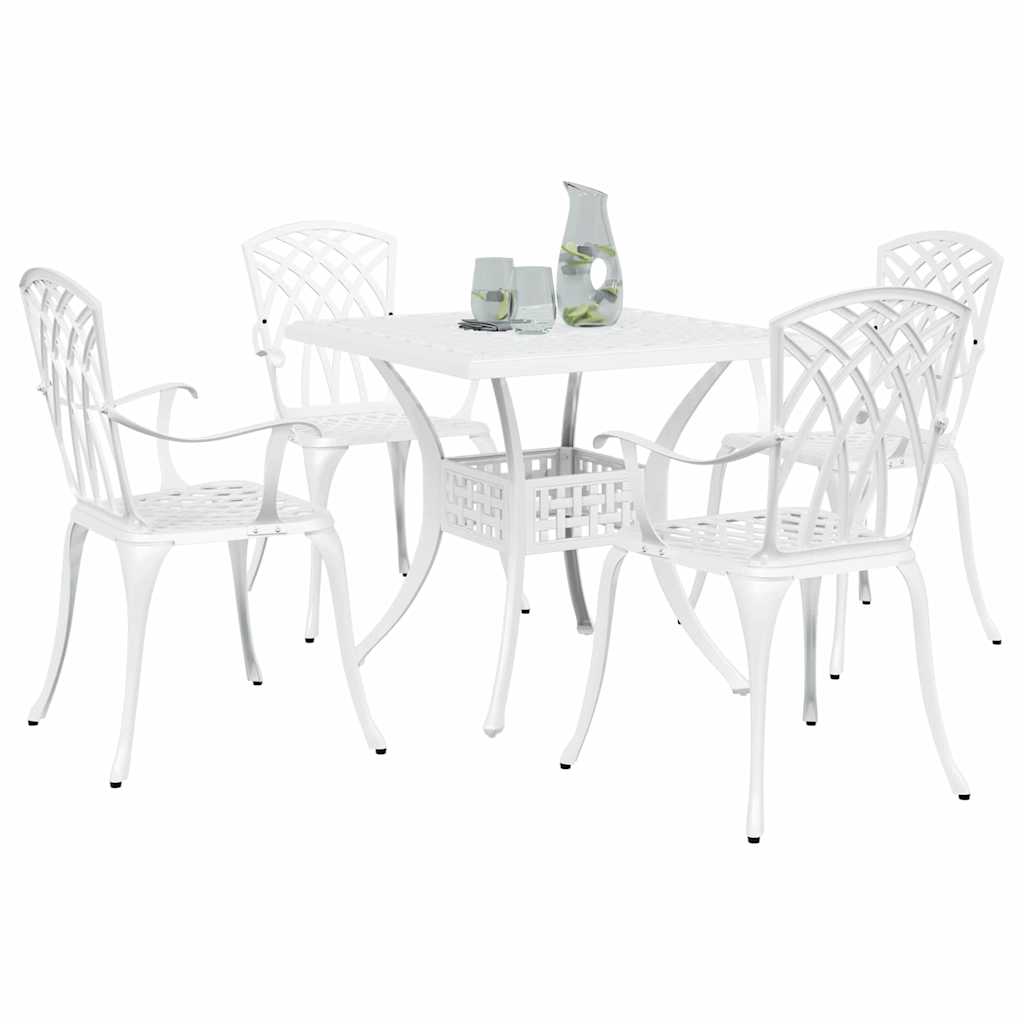 Tuinset 5 pcs Wit Gegoten aluminium is nu te koop bij PeponiXL, paradijselijk wonen!