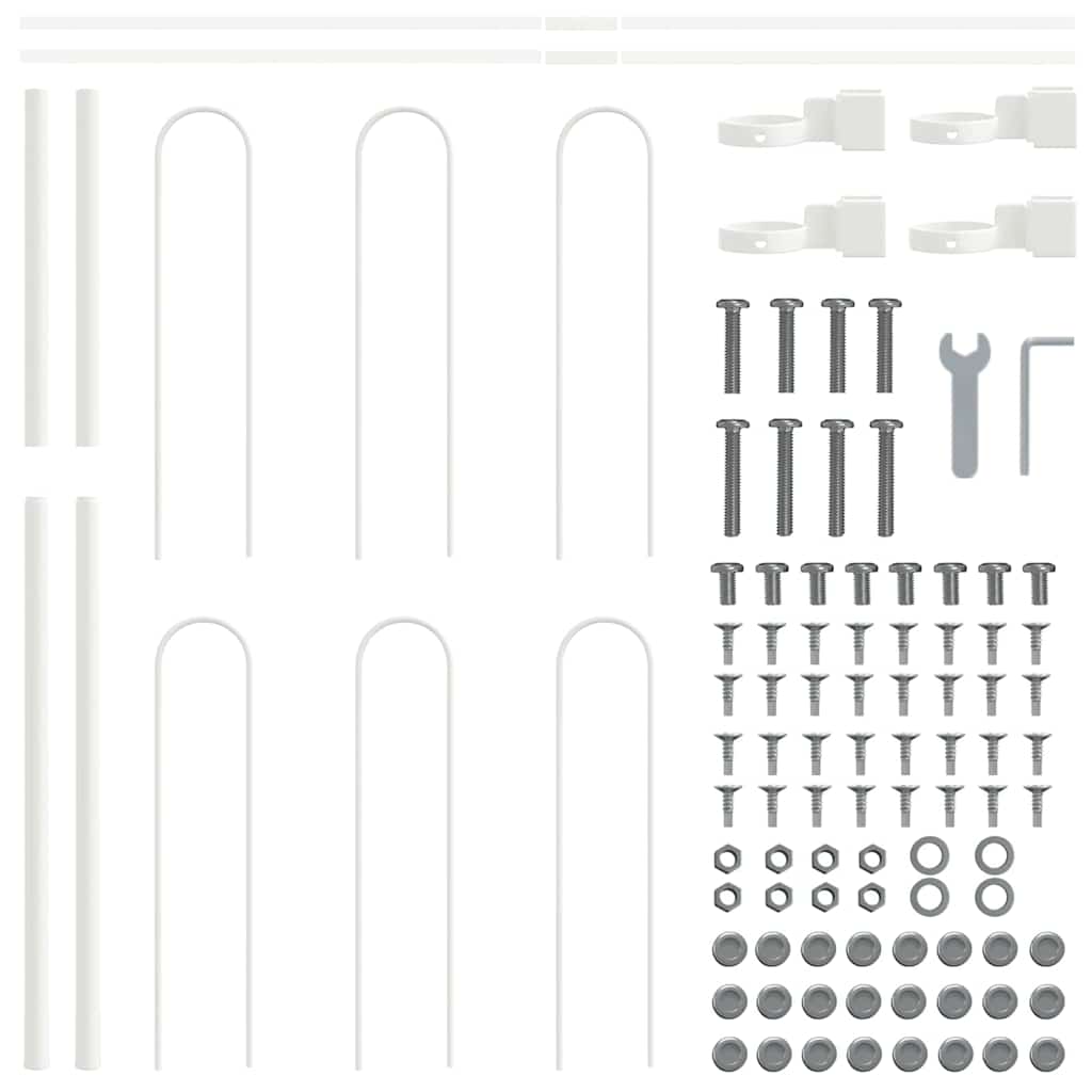 Tuinhek Wit 1,7 x 1 m Poedercoating staal is nu te koop bij PeponiXL, paradijselijk wonen!