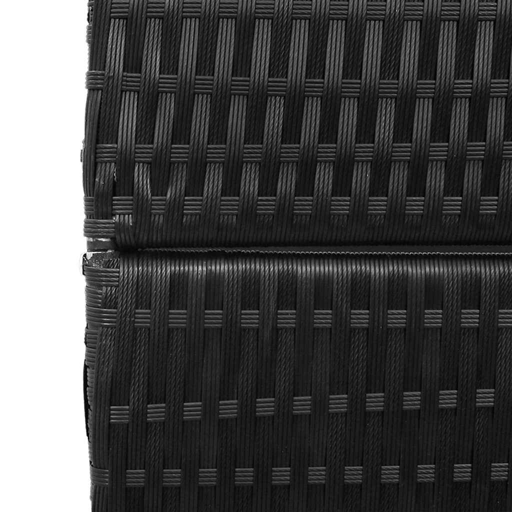 Kamerverdeler Zwart 146 x 180 cm poly rattan is nu te koop bij PeponiXL, paradijselijk wonen!