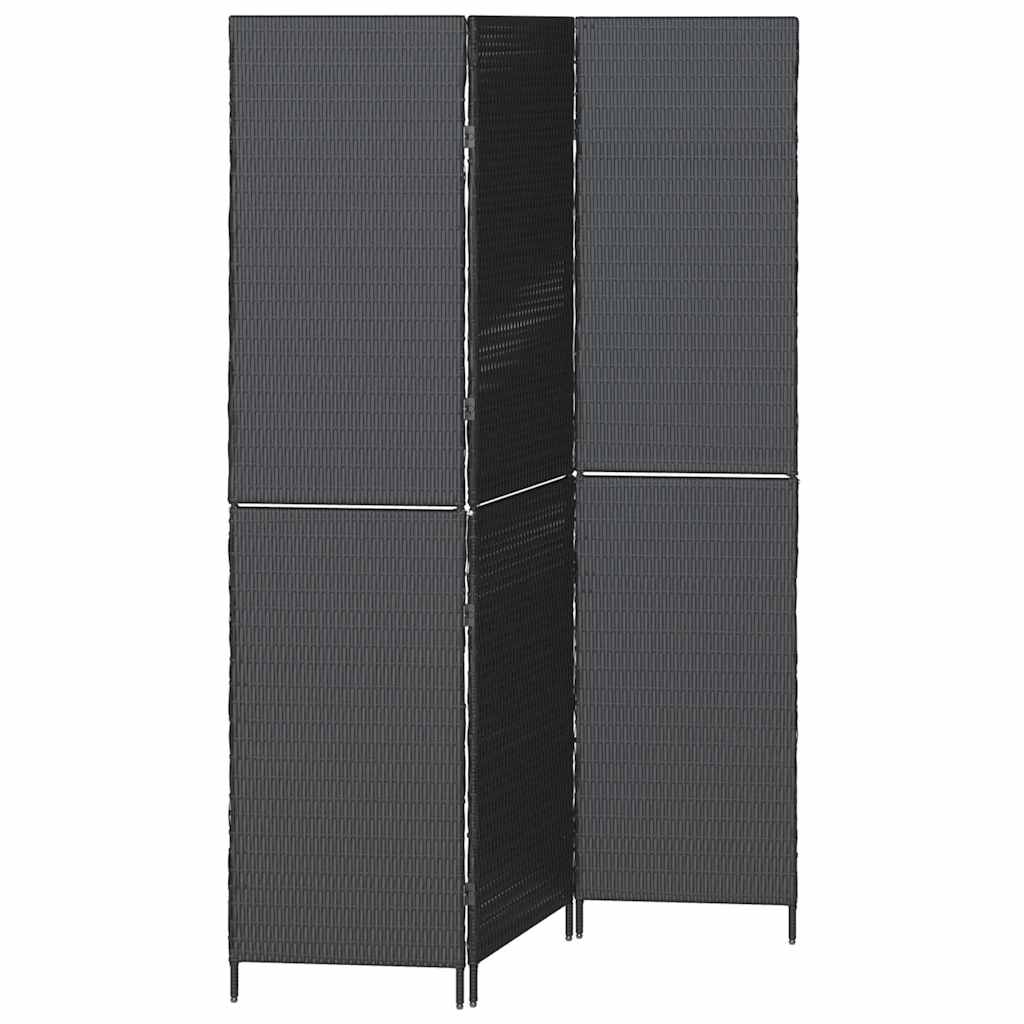 Kamerverdeler Zwart 146 x 180 cm poly rattan is nu te koop bij PeponiXL, paradijselijk wonen!