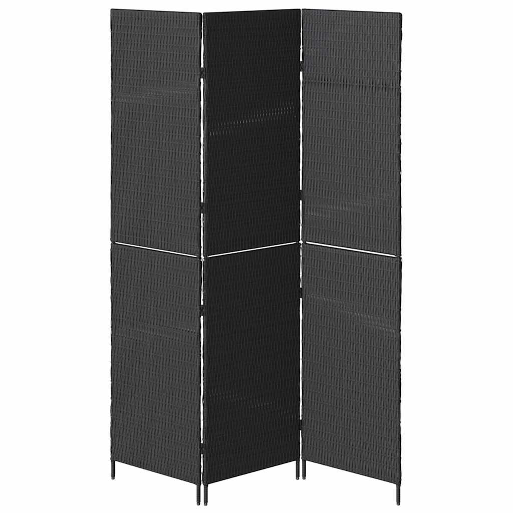 Kamerverdeler Zwart 146 x 180 cm poly rattan is nu te koop bij PeponiXL, paradijselijk wonen!