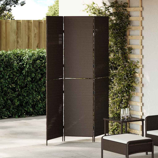 Kamerverdeler Bruin 146 x 180 cm poly rattan is nu te koop bij PeponiXL, paradijselijk wonen!