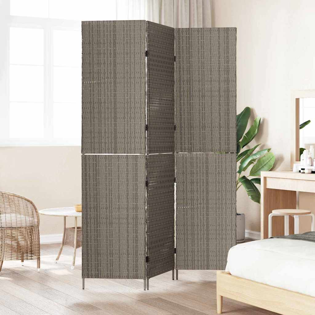 Kamerverdeler Grijs 146 x 180 cm poly rattan is nu te koop bij PeponiXL, paradijselijk wonen!