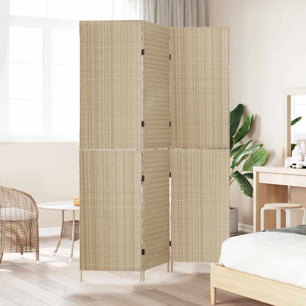 Kamerverdeler Beige 147 x 180 cm poly rattan is nu te koop bij PeponiXL, paradijselijk wonen!