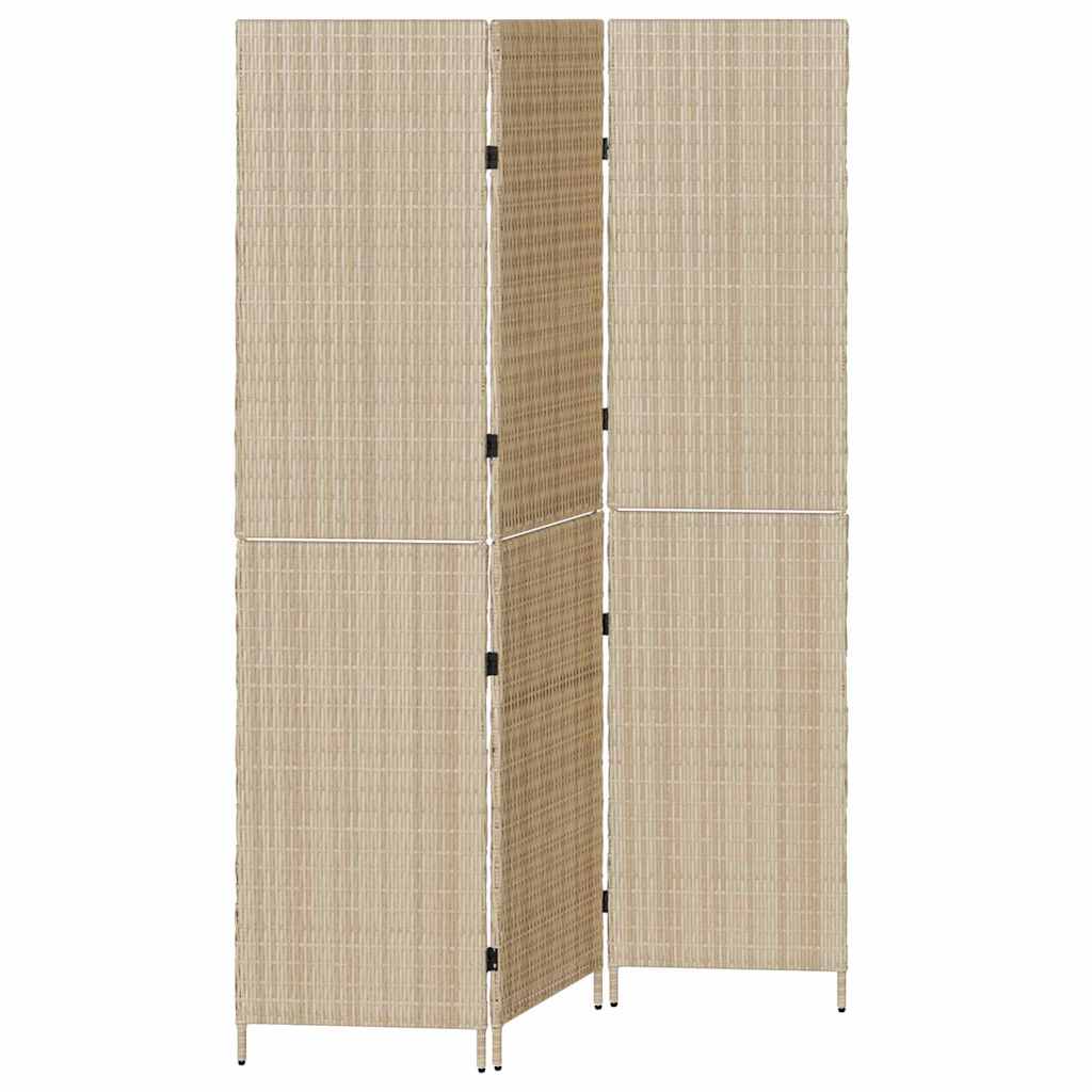 Kamerverdeler Beige 147 x 180 cm poly rattan is nu te koop bij PeponiXL, paradijselijk wonen!