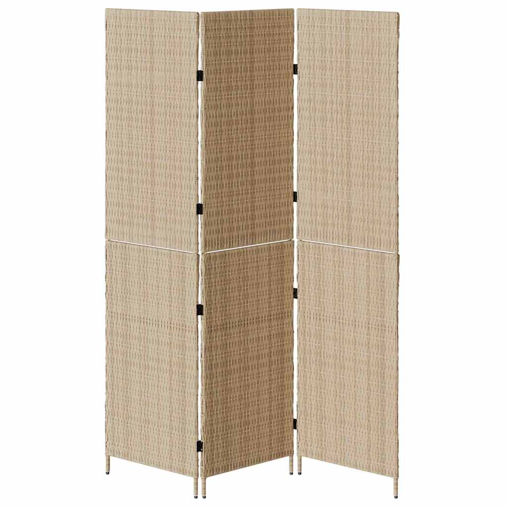 Kamerverdeler Beige 147 x 180 cm poly rattan is nu te koop bij PeponiXL, paradijselijk wonen!