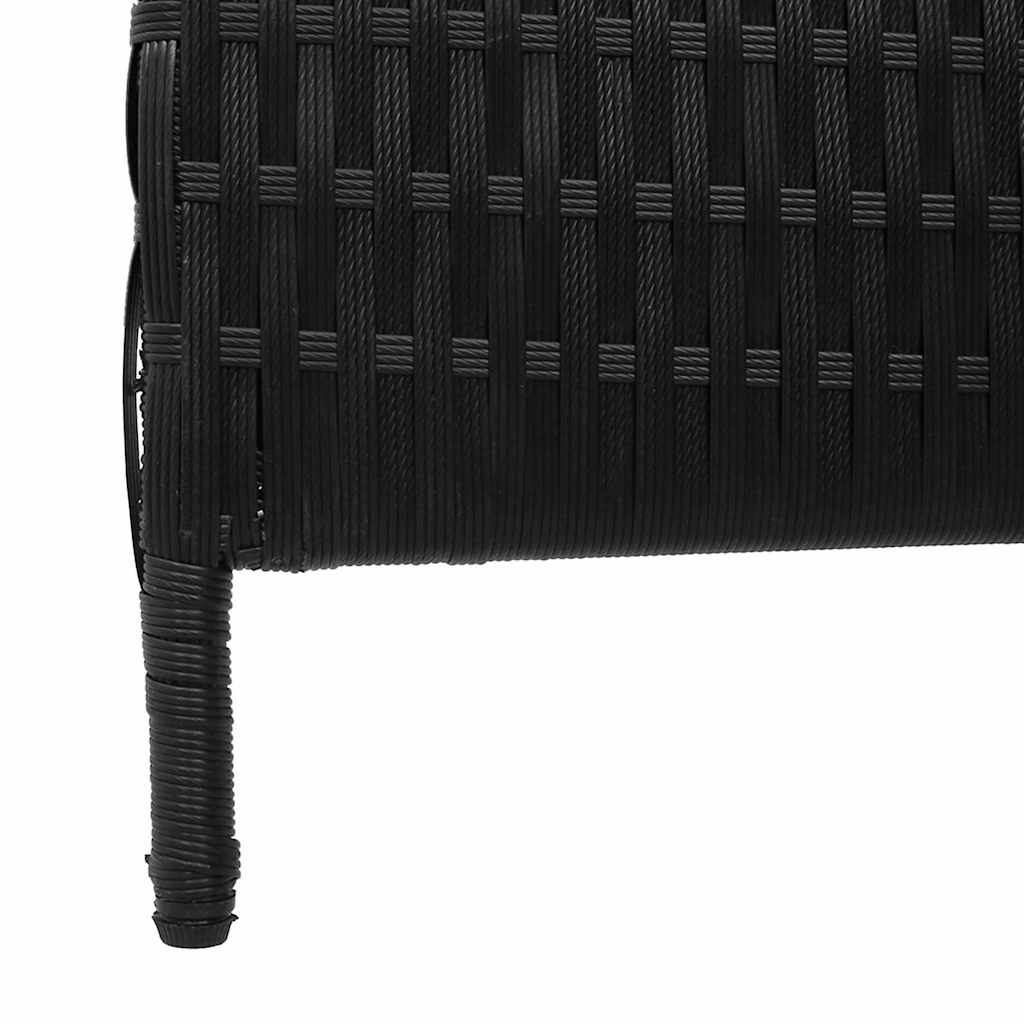 Kamerverdeler Zwart 195 x 180 cm poly rattan is nu te koop bij PeponiXL, paradijselijk wonen!