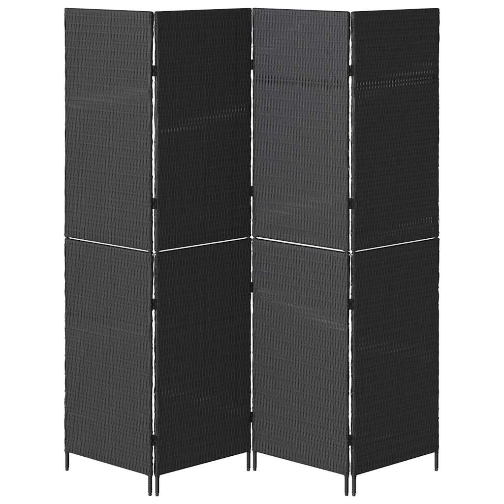Kamerverdeler Zwart 195 x 180 cm poly rattan is nu te koop bij PeponiXL, paradijselijk wonen!